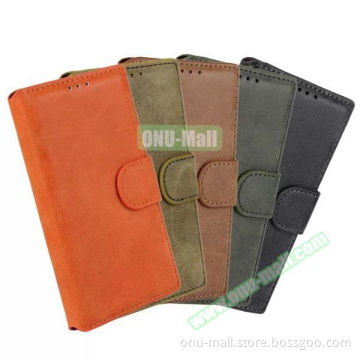 Frosted Wallet Style Phone Leather Flip Back Cover Case for Nokia Lumia 730